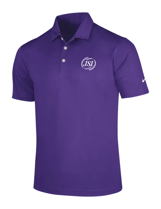 NIKE Purple Dri-Fit Vertical Mesh Polo w/JSI Logo