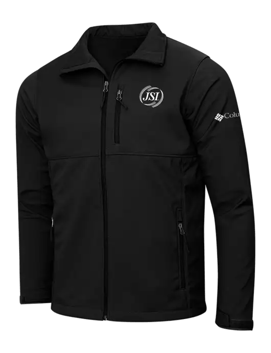Columbia Black Ascender Softshell Jacket w/JSI Logo