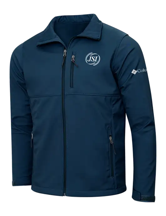 Columbia Navy Ascender Softshell Jacket w/JSI Logo
