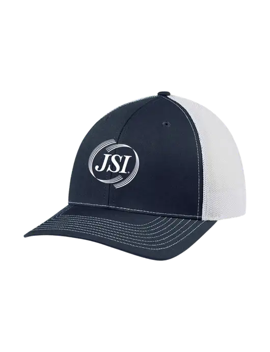 Richardson Adjustable Snapback Original 112 Trucker Cap Navy w/White Mesh w/JSI Logo