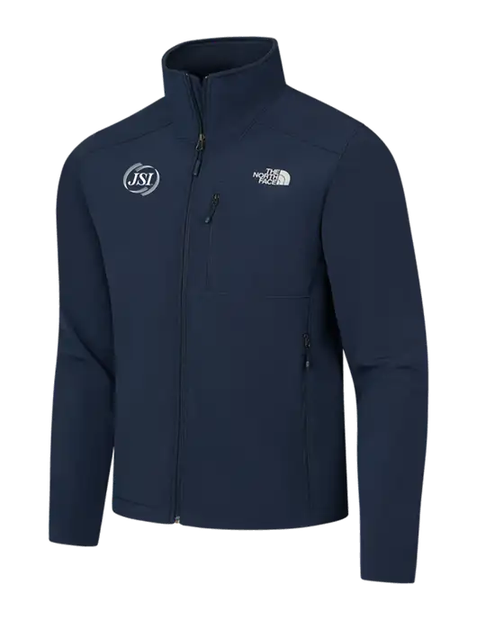 North Face Navy Apex Barrier Soft Shell Jacket w/JSI Logo
