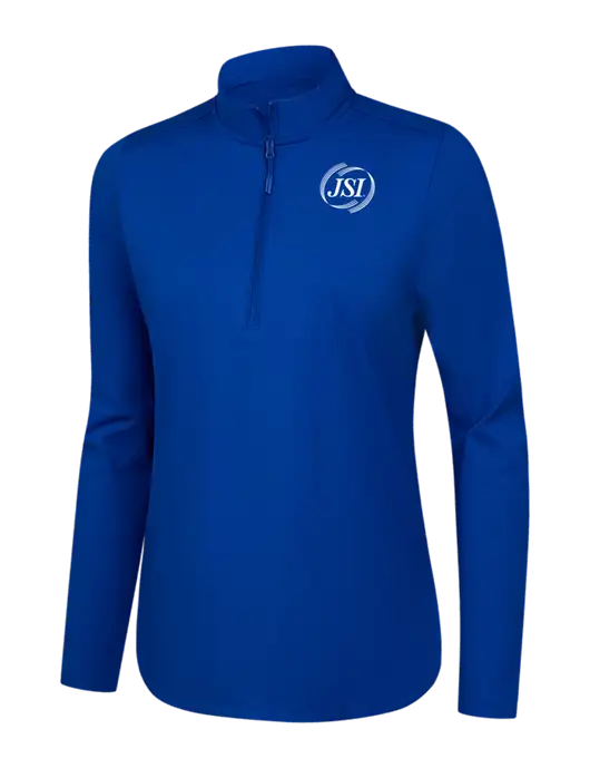  Womens Dark Royal C-FREE Double Knit 1/4-Zip w/JSI Logo