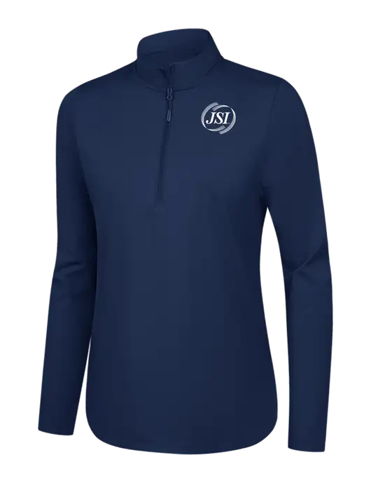  Womens Dark Navy C-FREE Double Knit 1/4-Zip w/JSI Logo