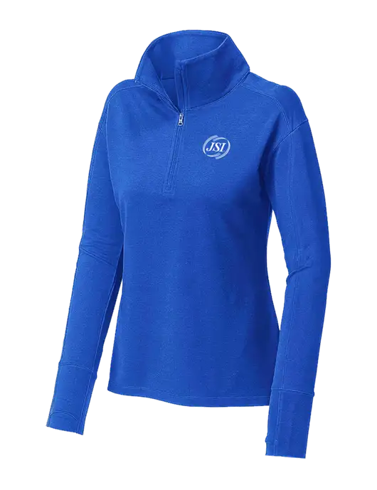 Womens Sport-Wick Flex Fleece Royal Blue 1/4-Zip w/JSI Logo