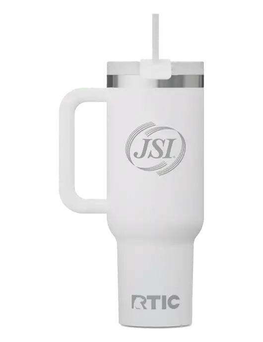 RTIC Road Trip 40 oz White Tumbler  w/JSI Logo