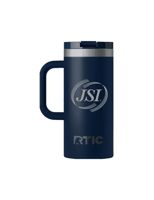 RTIC Road Trip 16 oz Navy Travel Mug w/JSI Logo