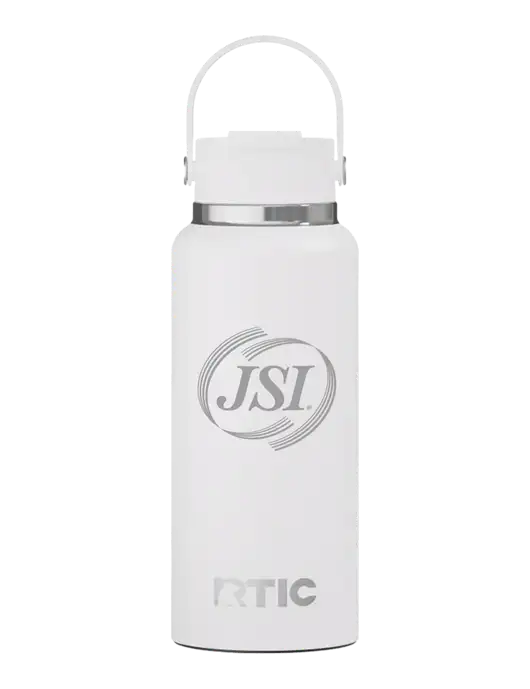 RTIC Outback 32 oz White Bottle w/JSI Logo