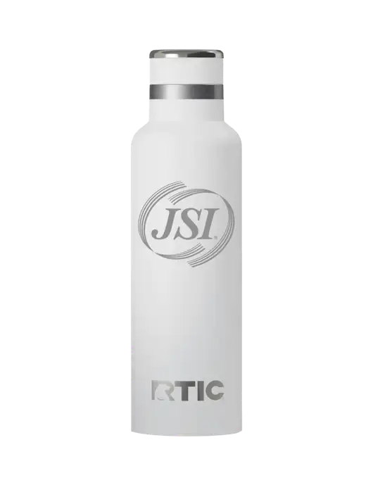 RTIC Journey 20 oz White Bottle w/JSI Logo