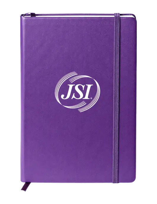 Neoskin Purple Hard Cover Journal 5.75 x 8.375
 w/JSI Logo