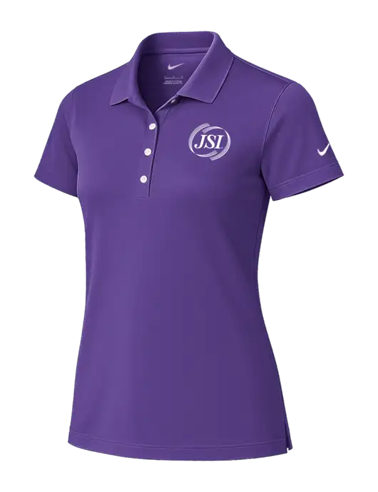 Nike Womens Purple Tech Basic Dri-FIT Polo
 w/JSI Logo