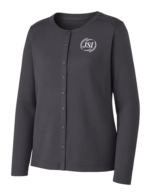 Grey Smoke Womens Concept Stretch Button-Front Cardigan Sweater w/JSI Logo